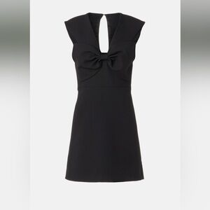 Sandro Black Mini Dress With Big Bow On The Front - Node LBD Size 42 FR / US 10